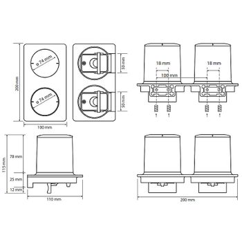 Дозатор для жидкого мыла Bemeta Organic 157109271 двойной Хром Белый — фото 3, Дозаторы