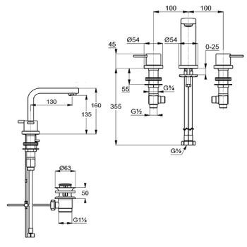 Смеситель для раковины Kludi Zenta 383930575 Хром — фото 2, Смесители для раковины