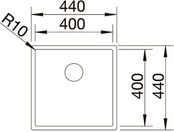 Кухонная мойка Blanco Claron 400-U 521573 Нержавеющая сталь с зеркальной полировкой — фото 4, Кухонные мойки