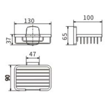 Товар: Мыльница CeramaLux Cube 12605A Хром - фото 2 Мыльница CeramaLux Cube 12605A Хром — фото 2, Мыльницы