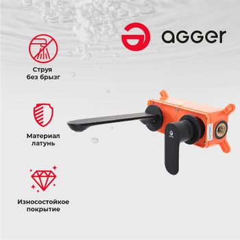 Смеситель для раковины Agger Gorgeous A0272244 Черный матовый — фото 8, Смесители для раковины