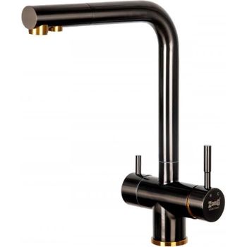 Смеситель для кухни ZorG Inox SZR-7039 BR/GRAFIT Графит — фото 1, Смесители для кухни