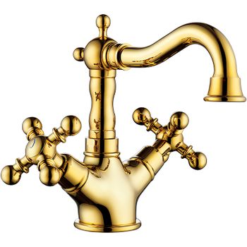 Смеситель для раковины Gappo G89-6 G1389-6 Золото — фото 1, Смесители для раковины