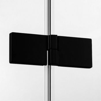 Душевая дверь New Trendy Avexa Black 120 R EXK-1555 профиль Черный стекло прозрачное — фото 6, Распашные душевые двери