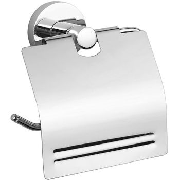 Держатель туалетной бумаги Sapho Samba SB107 с крышкой Хром — фото 1, Держатели туалетной бумаги