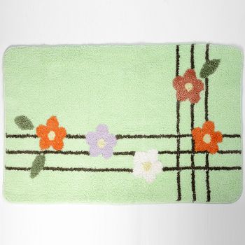 Коврик для ванной комнаты WasserKRAFT Lippe 90х60 BM-6505 Зеленый — фото 1, Коврики для ванной комнаты