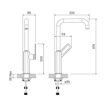 Смеситель для кухни Iddis Slide SLIWT00i05 Белый матовый — фото 5, Смесители для кухни