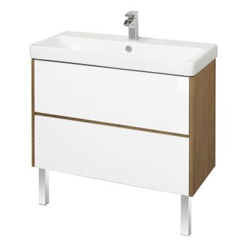 Тумба под раковину Aquaton Сканди 90 1A251901SDZ90 подвесная Белый Дуб рустикальный — фото 2, Тумбы под раковину