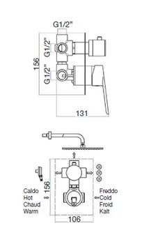 Смеситель для душа Webert Sax Evolution SE880601015 Хром — фото 2, Смеситель для душа