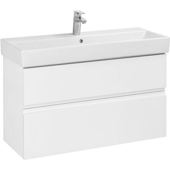 Тумба под раковину Roca Oleta 100 A857641806 подвесная Белый глянец — фото 1, Тумбы под раковину