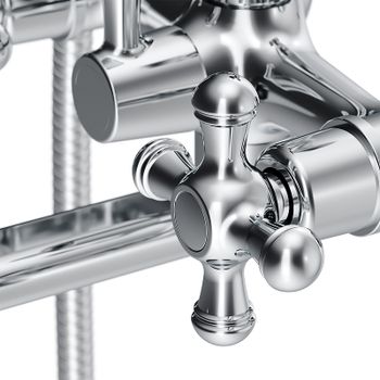 Смеситель для ванны Damixa Retro 239500000 универсальный Хром — фото 3, Смеситель для ванны