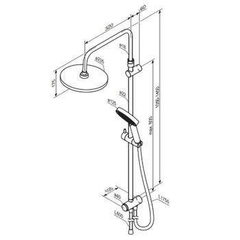 Душевая система Damixa Apollo 947000000 Хром — фото 7, Душевые стойки