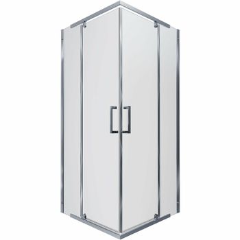 Душевой уголок Triton Каппа-Хром 90х90 Щ0000054220 профиль Хром стекло прозрачное — фото 10, Душевые уголки трапеция