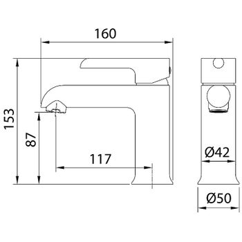 Смеситель для раковины Grossman Alba 510.K35.06.100/000 Белый Хром — фото 5, Смесители для раковины
