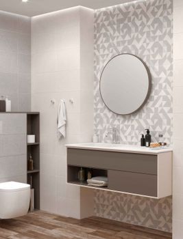 Керамическая плитка Creto Lorenzo geometrya бежевый 00-00-5-09-00-11-2611 настенная 25х40 см — фото 2, Керамическая плитка