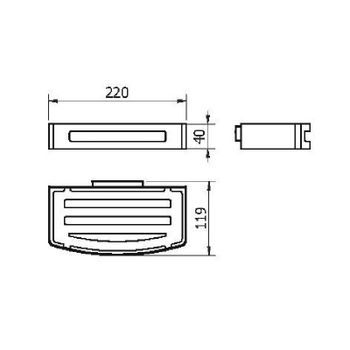 Полка корзина Langberger Black Edition 75160-BPC Черная матовая — фото 2, Полки для ванной и душа