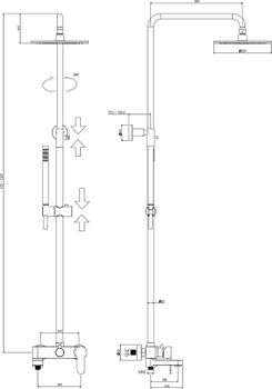 Комплект смесителей Paffoni Light KITCOL632NO71 Черный матовый — фото 19, Готовые комплекты для ванной комнаты