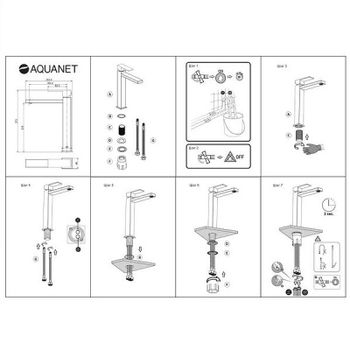Смеситель для раковины Aquanet Blanco AF420-11W 261817 Белый матовый — фото 3, Смесители для раковины