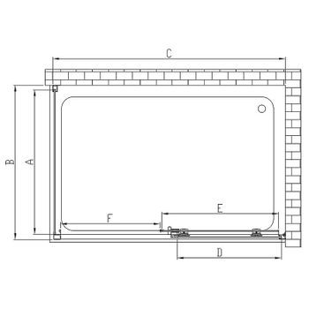 Душевой уголок Vincea Soft 150x80 VSR-3SO8015CLGM профиль Вороненая сталь стекло прозрачное — фото 5, Прямоугольные душевые уголки