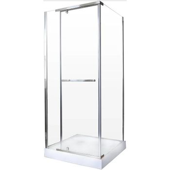 Душевой уголок Ceruttispa 90x90 MIMI ZQ91T 7705 профиль Хром стекло прозрачное — фото 1, Квадратные душевые уголки