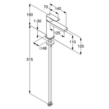 Смеситель для раковины Kludi Renon 422820575 Хром — фото 2, Смесители для раковины