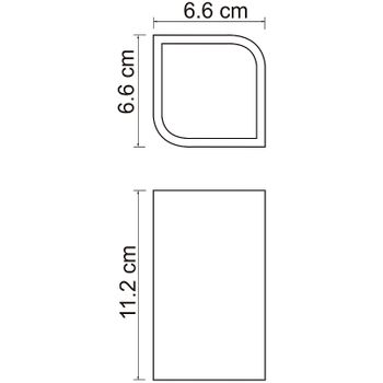 Стакан для зубных щеток WasserKRAFT Elba K-2728 Черный матовый — фото 3, Стаканы для зубных щеток