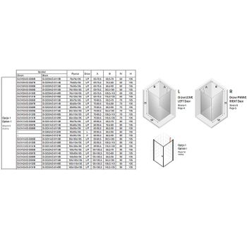 Душевой уголок New Trendy New Soleo Black 90х90 R D-0285A/D-0121B профиль Черный стекло прозрачное — фото 9, Квадратные душевые уголки