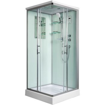 Душевая кабина WeltWasser WW500 Laine 804 80x80 10000003267 профиль Хром стекло прозрачное — фото 1, Душевые кабины