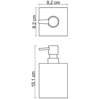 Дозатор для жидкого мыла WasserKRAFT Leine K-3899 Белый матовый — фото 3, Дозаторы
