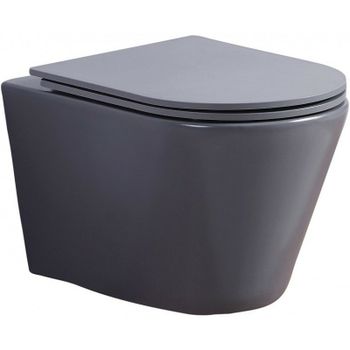 Унитаз Esbano Clavel ESUPCLAVGM подвесной Серый матовый с сиденьем Микролифт — фото 1, Подвесные унитазы