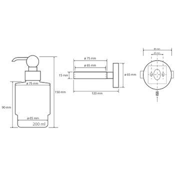 Дозатор для жидкого мыла Bemeta Retro chrom 144309102 Хром — фото 2, Дозаторы