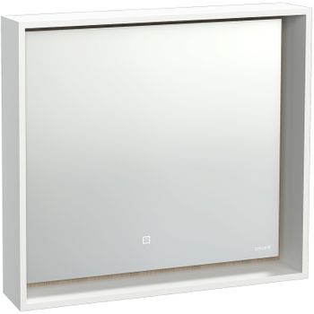 Зеркало Cersanit Louna 80 SP-LU-LOU80-Os с подсветкой Белое с сенсорным выключателем — фото 4, Зеркала в ванную комнату
