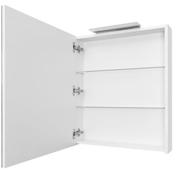 Зеркальный шкаф Roca Oleta 60 L A857645806 с подсветкой Белый глянец — фото 2, Зеркальные шкафы в ванную