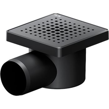 Душевой трап AM.PM PrimeFlow 10 W02BD-P11-010-01BM с Черной матовой решеткой Cut Gradient — фото 1, Трапы для душа