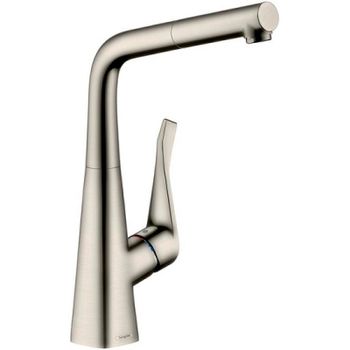 Смеситель для кухни Hansgrohe Metris 14821800 Сталь — фото 1, Смесители для кухни