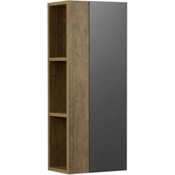 Подвесной шкаф Aquaton Терра 35 1A247503TEKA0 Дуб Кантри Антрацит — фото 1, Шкафы для ванной