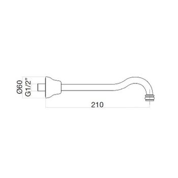 Излив для смесителя Webert Armony AC0537015 Хром — фото 2, Изливы