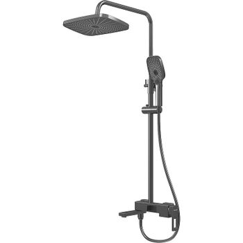 Душевая система Grossman Pragma 500.K35.03.420 Графит брашированный — фото 1, Душевые стойки