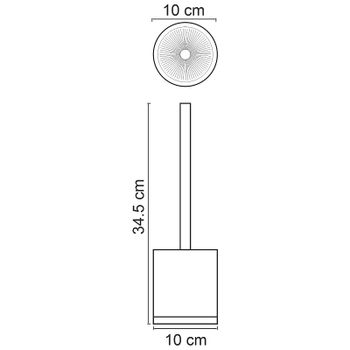 Ершик для унитаза WasserKRAFT Mindel K-8827 Белый — фото 3, Ершики для унитаза