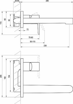 Смеситель для раковины Ravak Puri PU 019.00 X070146 Хром — фото 2, Смесители для раковины