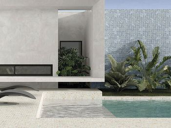 Стеклянная мозаика Vidrepur Oasis Grey №7104 на сетке 25x25 см — фото 3, Мозаика