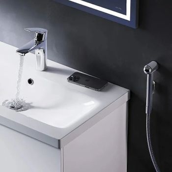 Смеситель для раковины AM.PM Gem F90A03000 с гигиеническим душем Хром — фото 2, Смесители для раковины