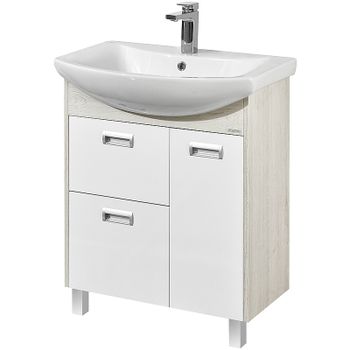 Тумба под раковину Aquaton Бекка PRO 70 1A208701BAC20 Белый Дуб сомерсет — фото 1, Тумбы под раковину