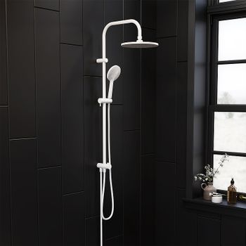 Душевая система Damixa Jupiter 977000200 Белая матовая — фото 7, Душевые стойки