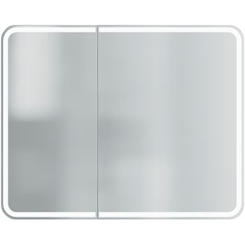 Зеркальный шкаф Creto Eles 100 20-1000800WH с подсветкой Белый — фото 1, Зеркальные шкафы в ванную