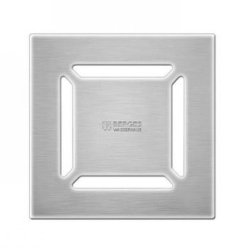 Душевой трап Berges Platz Norma 100x100 090158 с решеткой Хром матовый — фото 6, Трапы для душа