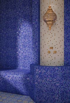 Стеклянная мозаика Alma Pearly PE-BL516 (PE124) 32,7х32,7 см — фото 2, Мозаика