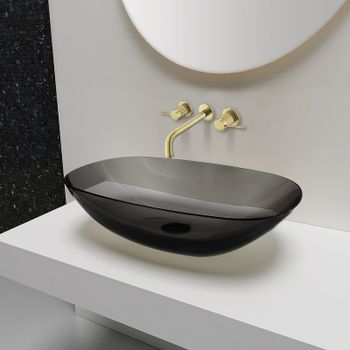 Смеситель для раковины Vincea Groove VBFW-4G1BG4 Брашированное золото — фото 3, Смесители для раковины