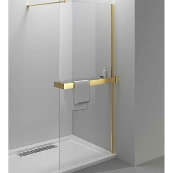 Душевая перегородка Vincea Walk-In HR 90 VSW-4HR900CLG профиль Брашированное золото стекло прозрачное — фото 1, Душевые перегородки