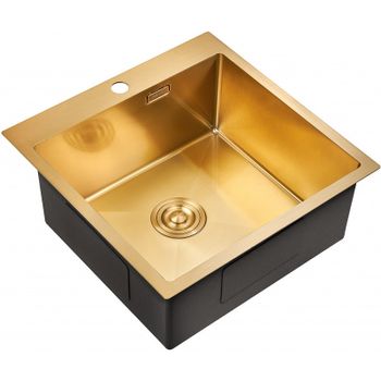 Кухонная мойка Milacio Denia 51 MC.77488 Золото — фото 1, Кухонные мойки